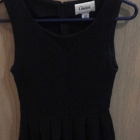 Anthropologie Ganni cotton sleeveless black dress - Picture 2 of 5